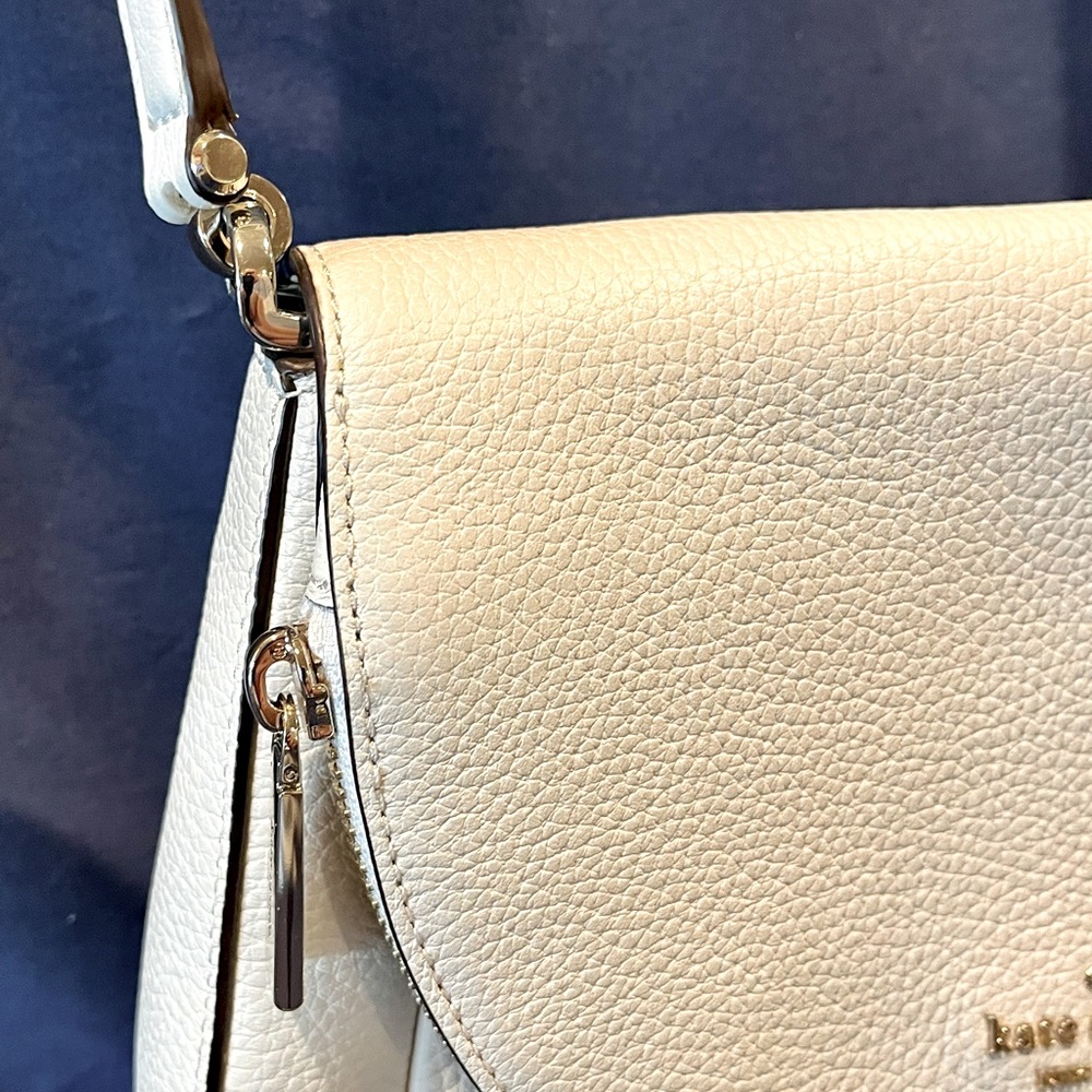 NWOT Glistening Kate Spade New York Large Saddle Bag w/ Crossbody Strap - Picture 3 of 11
